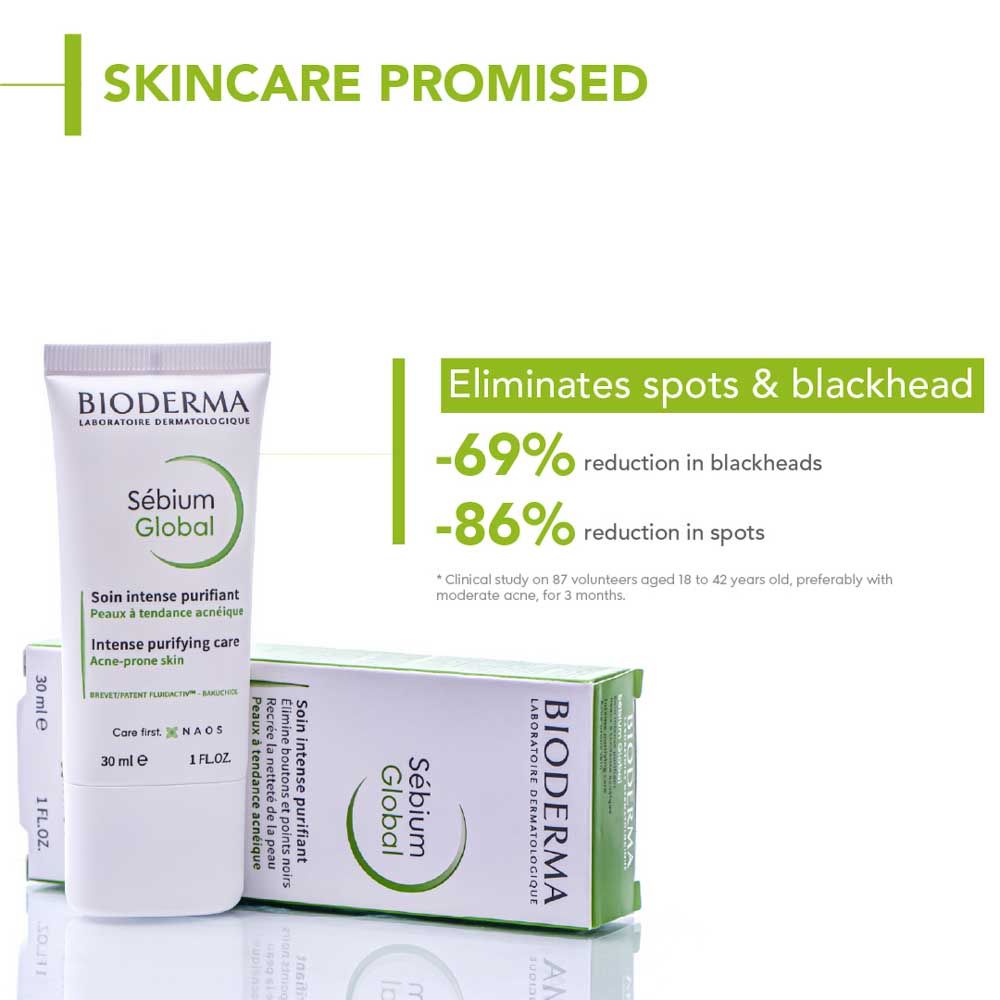 Sebium Global Moisturizer For Oily Acne-Prone Skin - Reduces Spots & Blackheads