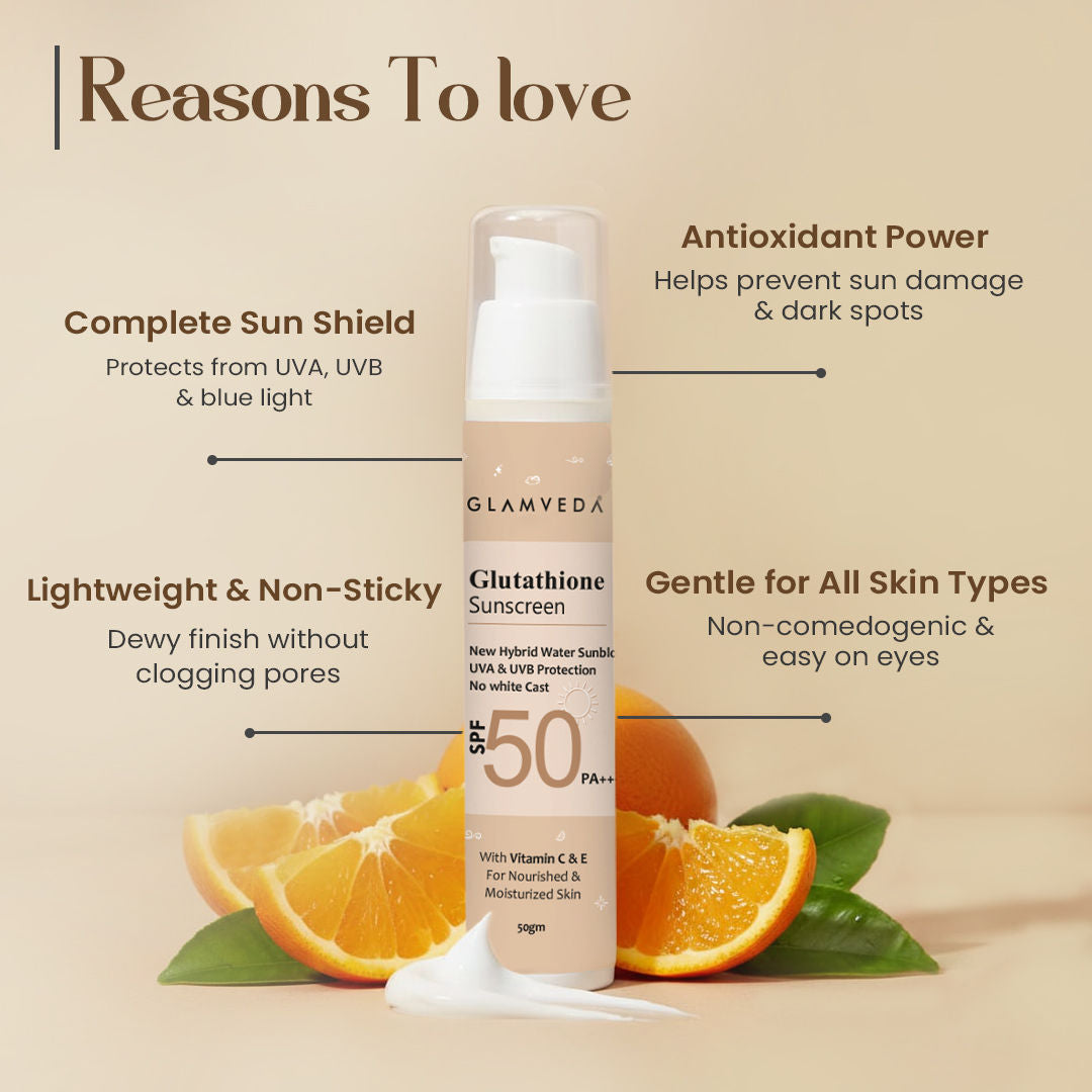 Glutathione Sunscreen SPF 50 PA+++ with Vitamin C & E