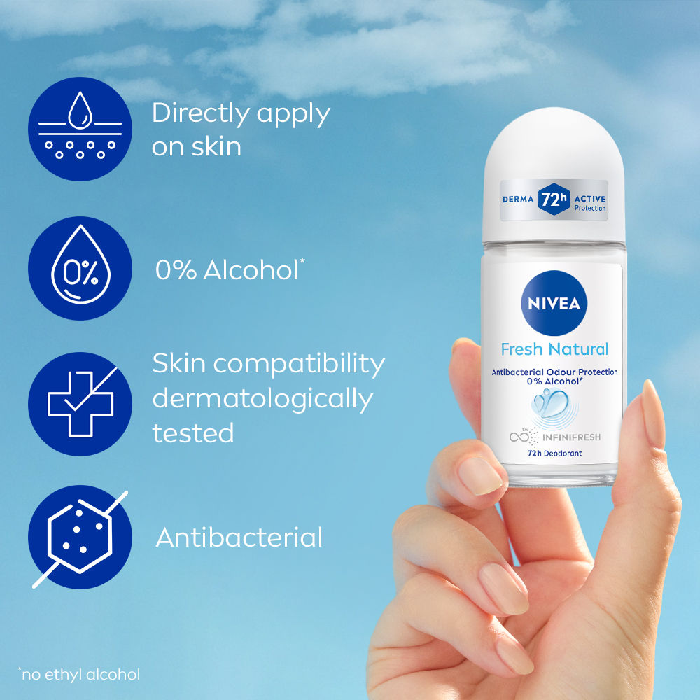 Fresh Natural Anti Roll-On Deodorant 72H Protection & Long Lasting