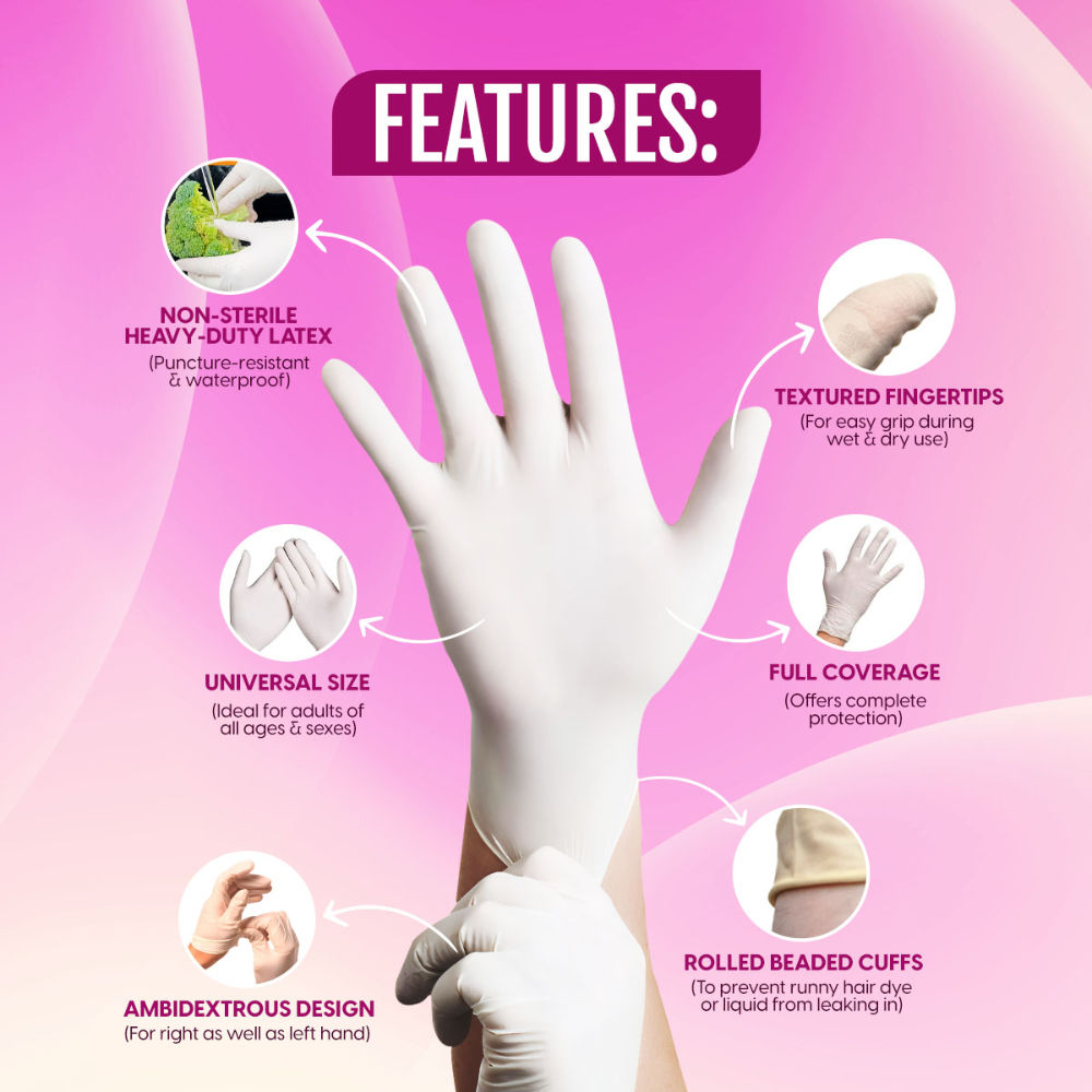 Disposable Latex Gloves For Hair Dyeing & Treatment