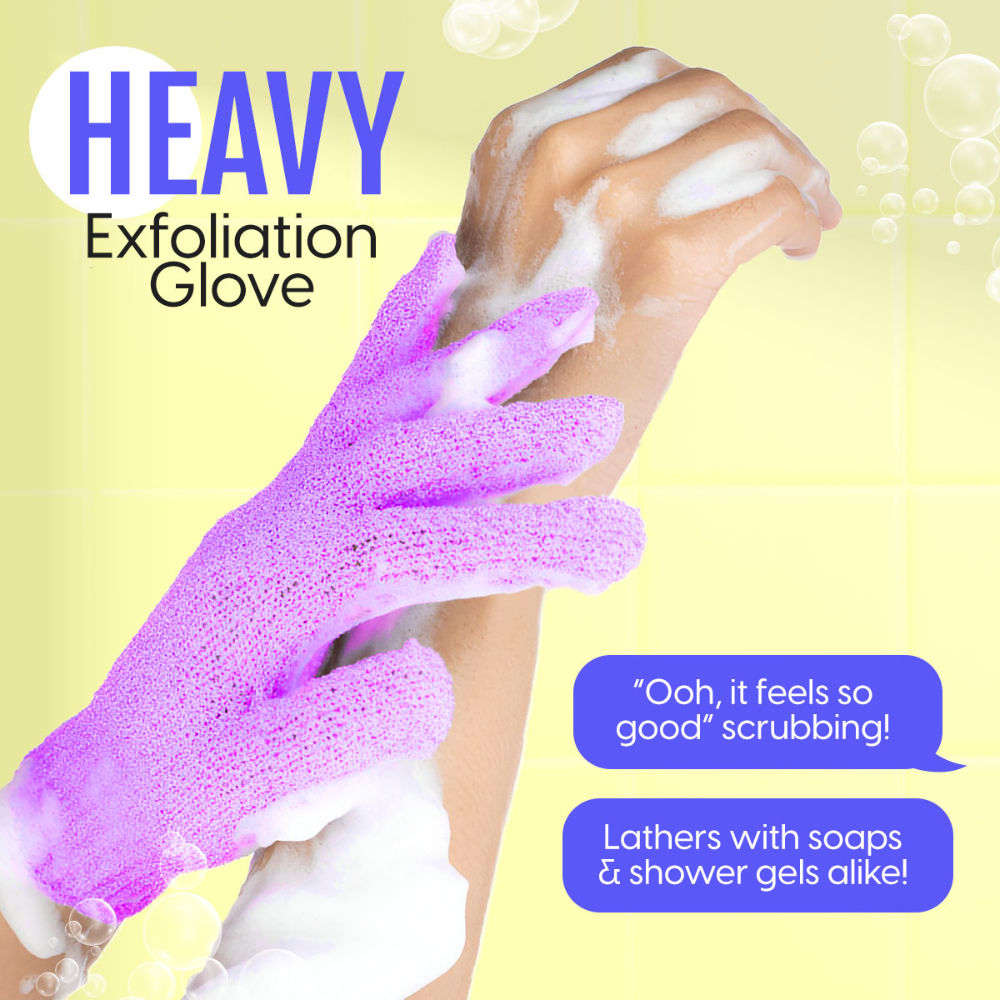 Heavy Exfoliating Bath Glove Loofah Body Scrub Mitten For Dead Skin & Blackheads