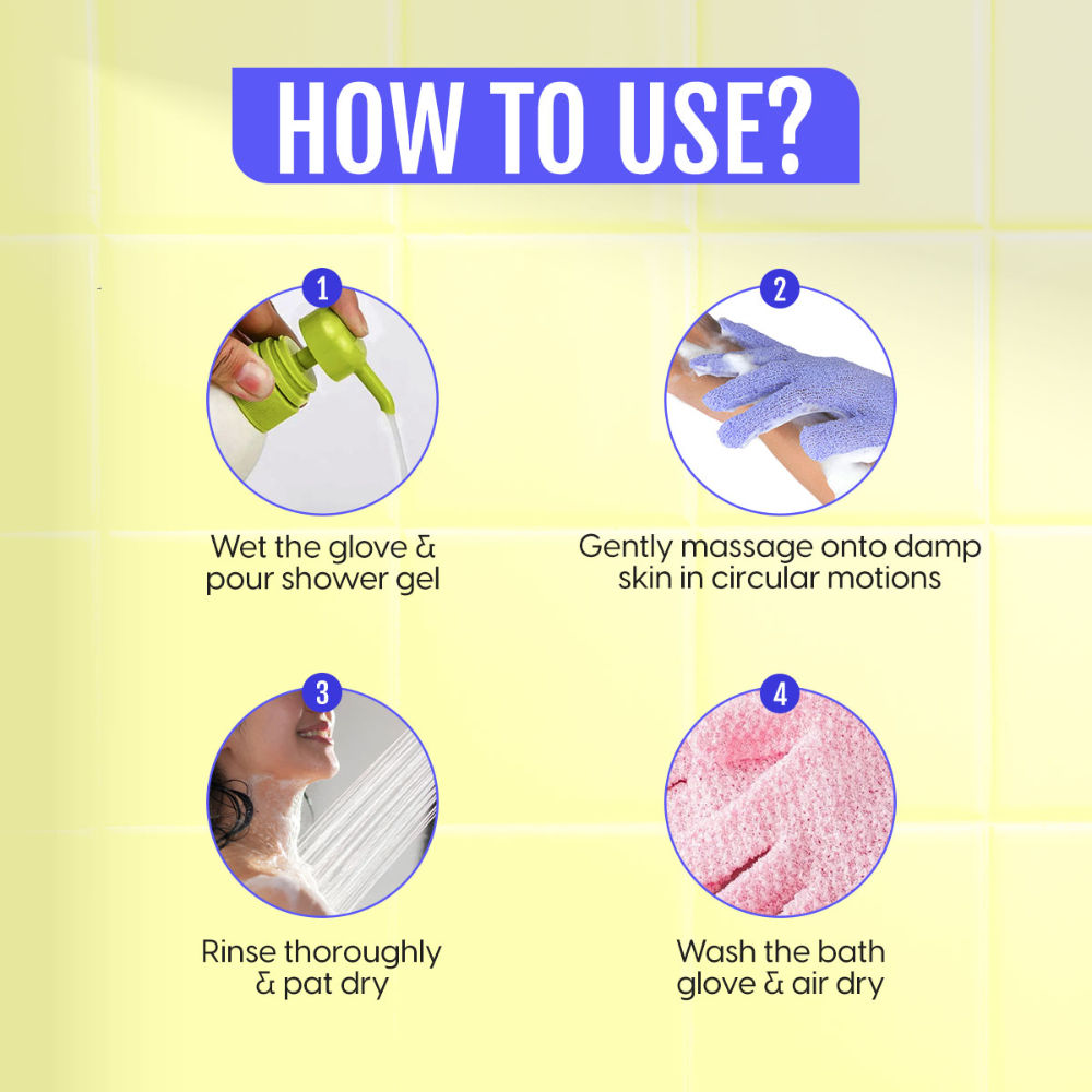 Heavy Exfoliating Bath Glove Loofah Body Scrub Mitten For Dead Skin & Blackheads
