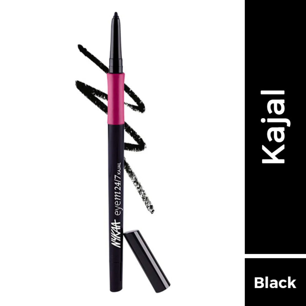 Nykaa Eyem24/7 Smudgeproof Kajal Eyeliner - Ebony Soul 01 (Black)