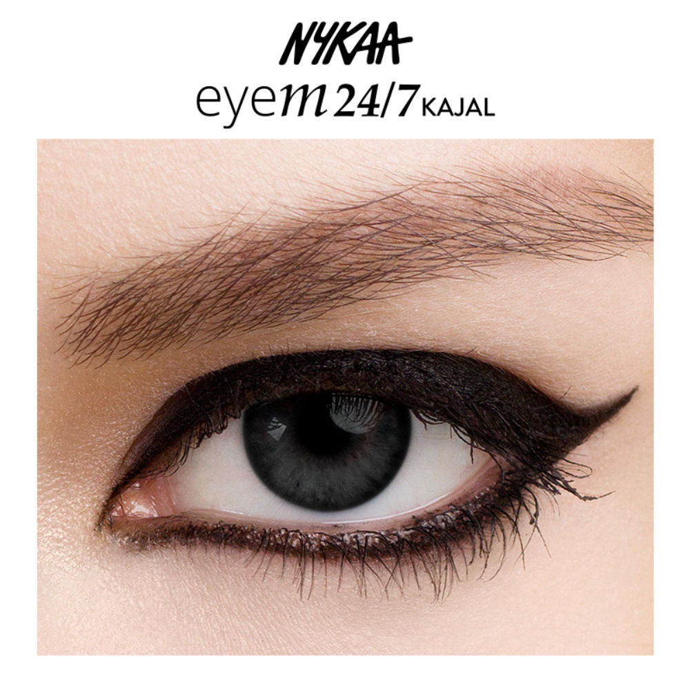 Nykaa Eyem24/7 Smudgeproof Kajal Eyeliner - Ebony Soul 01 (Black)