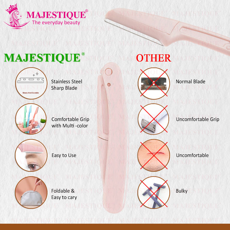 Foldable & Reusable Facial Hair Razor for Women