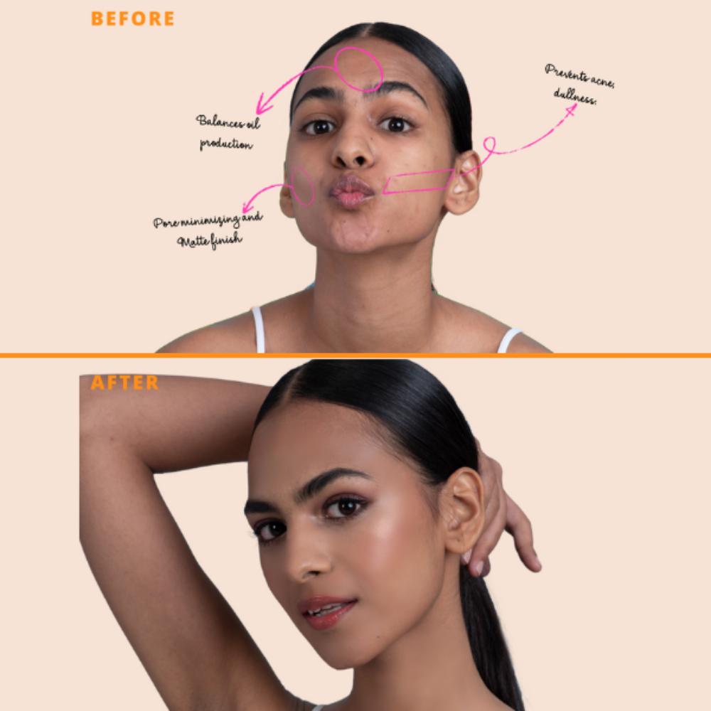 Mattefying Gel Based Face Primer For Oily & Acne Prone Skin with 12 Hrs Stay