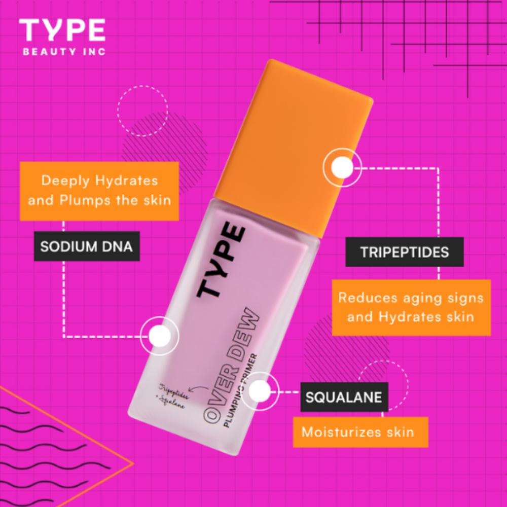 Dewy Gel Based Face Primer For Dry Skin Fine Lines & Hydration with Tripeptides