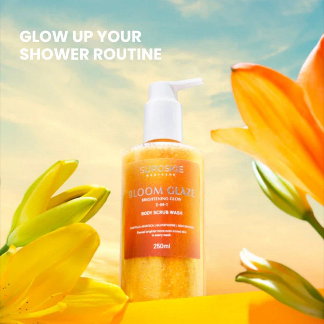 Bloom Glaze 2 in 1 Body Scrub Wash for Bright Glow