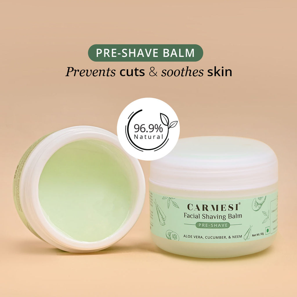 Pre-Shave Facial Shaving Balm for Women, No Razor Burn or Cuts