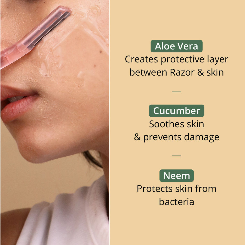 Pre-Shave Facial Shaving Balm for Women, No Razor Burn or Cuts
