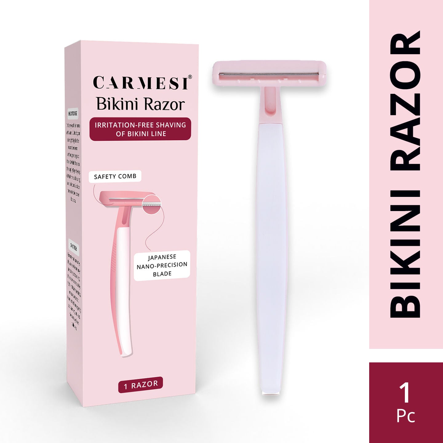 Bikini Razor for Women - For Irritation-Free Shaving of Bikini Line - No Cuts - Pack of 1