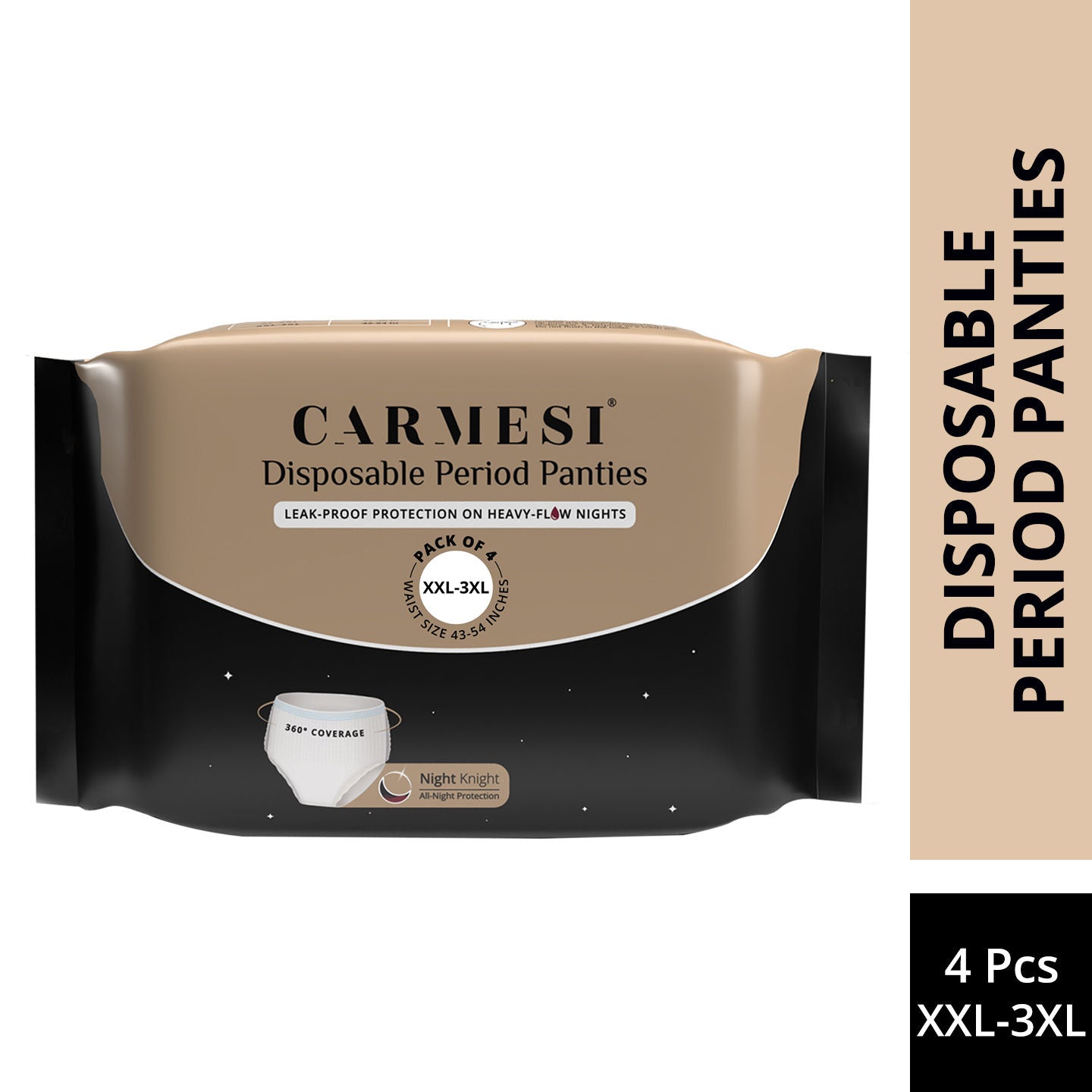 Disposable Period Panties (Xxl-3Xl), Leak-Proof Protection For Heavy-Flow Nights