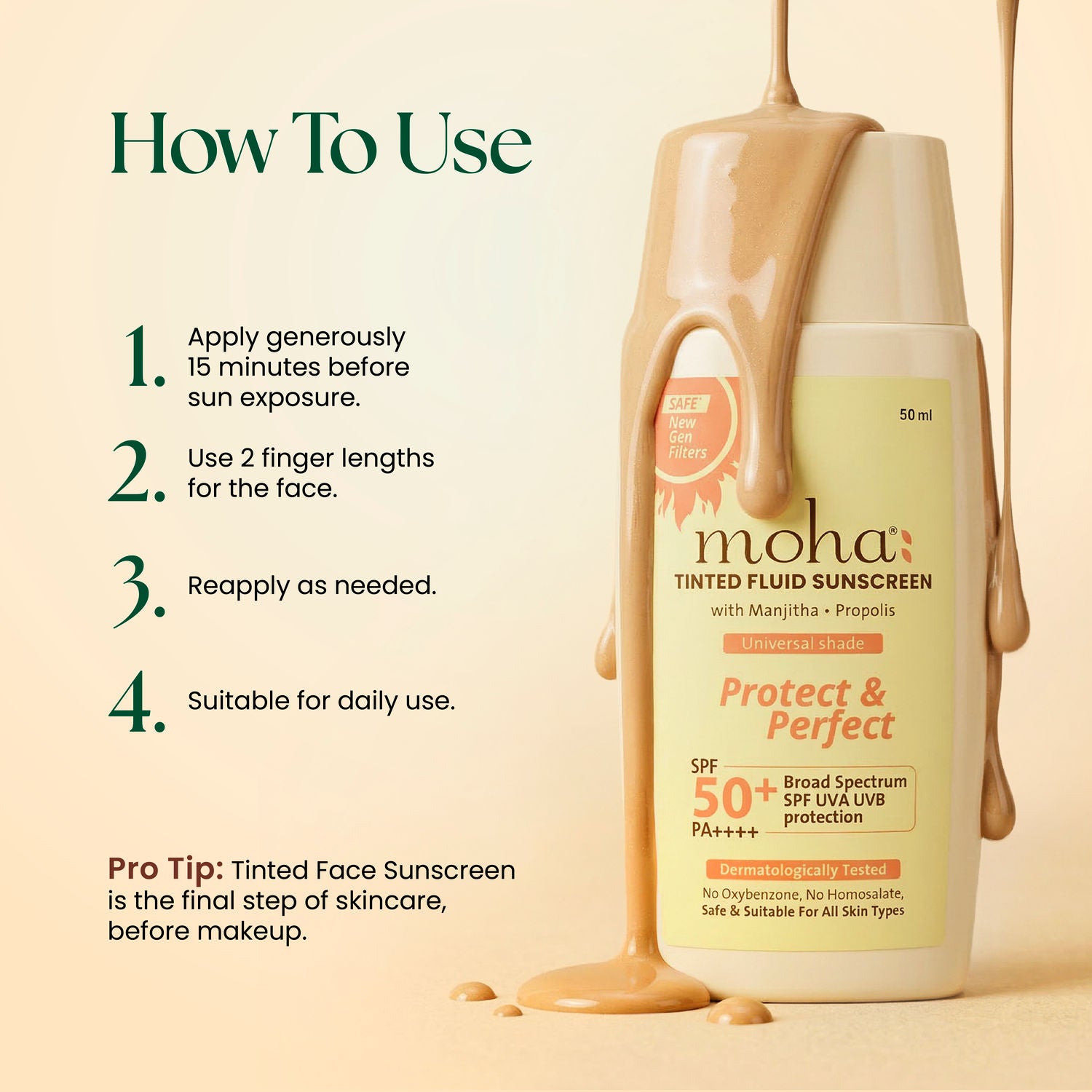 Tinted Fluid Sunscreen SPF 50 PA++++