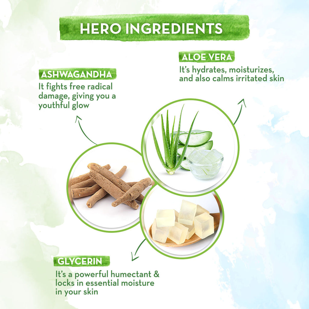Aloe Vera Face Wash With Aloe Vera & Ashwagandha For A Youthful Glow