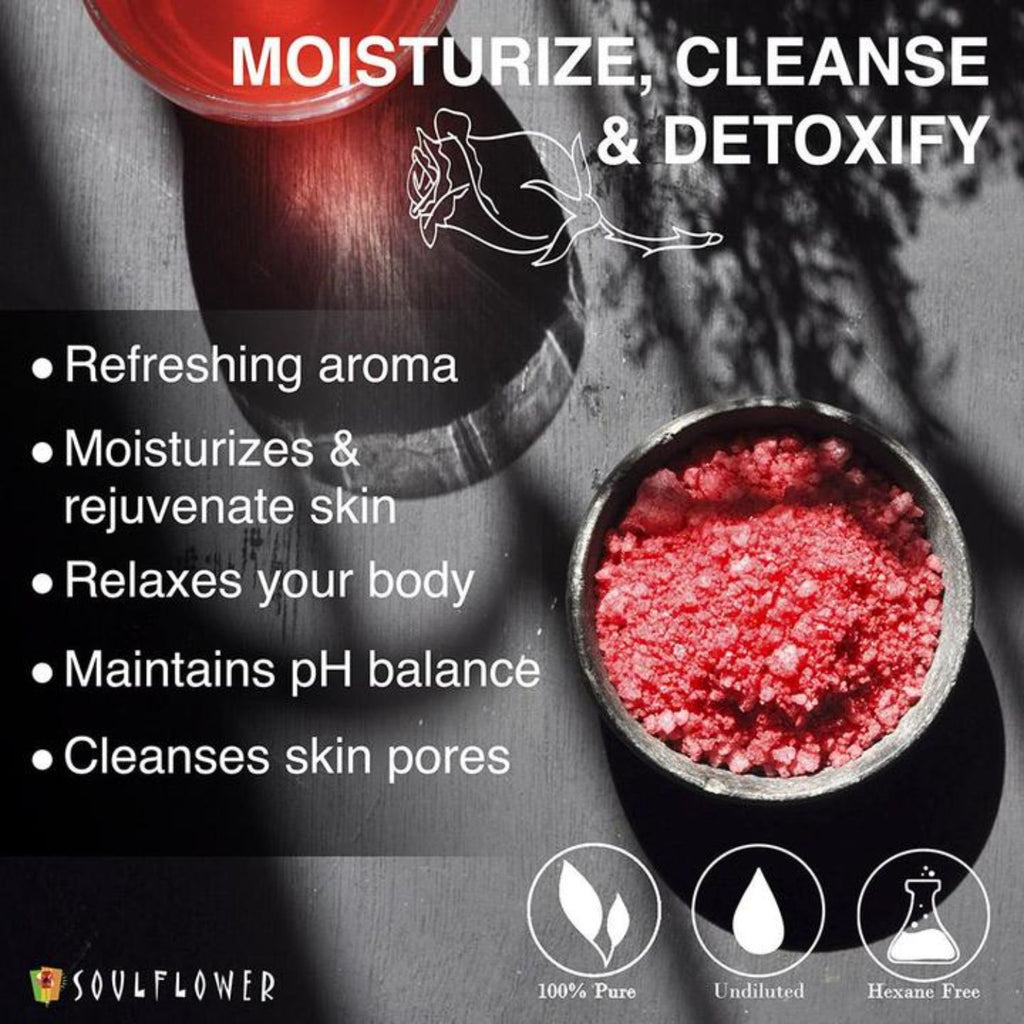 Exfoliating Rose Geranium Body Scrub & Epsom Bath Salt, Vitamin E Olive for Shoulder Pain