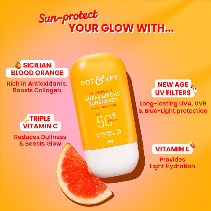 Vitamin C + E Super Bright Sunscreen, SPF 50+ PA++++ In-Vivo Tested