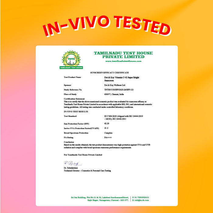 Vitamin C + E Super Bright Sunscreen, SPF 50+ PA++++ In-Vivo Tested