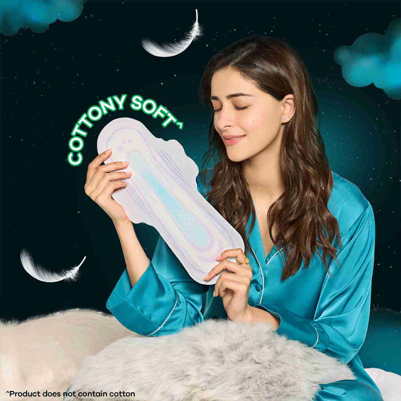 Bindazzz Nights 16 XXL+ Sanitary Pads, Upto 0% Leaks All Night Long