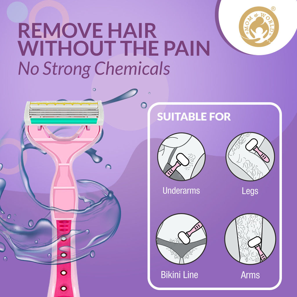 Shaverush Full Body Razor With 4 Blades Nano Coating Technology & Lubricating Strip