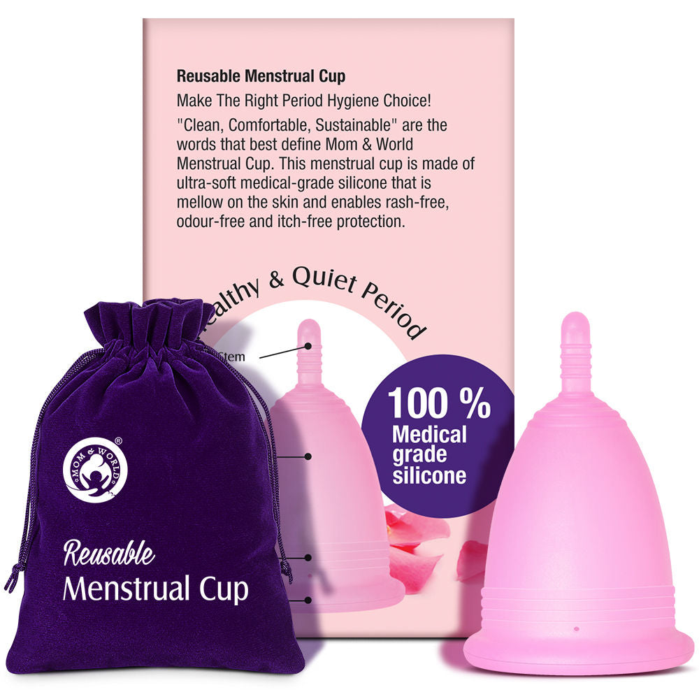 Medical Grade Silicone, Odor And Rash Free Reusable Menstrual Cup - Medium