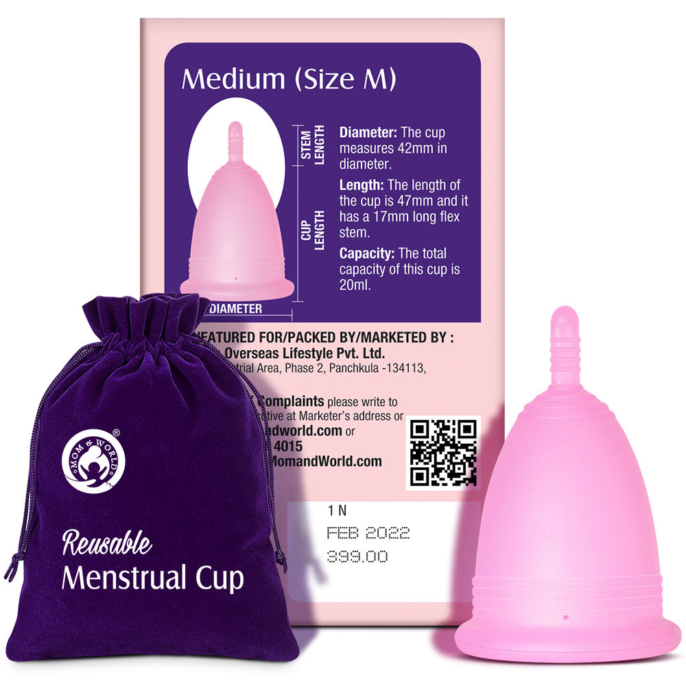 Medical Grade Silicone, Odor And Rash Free Reusable Menstrual Cup - Medium