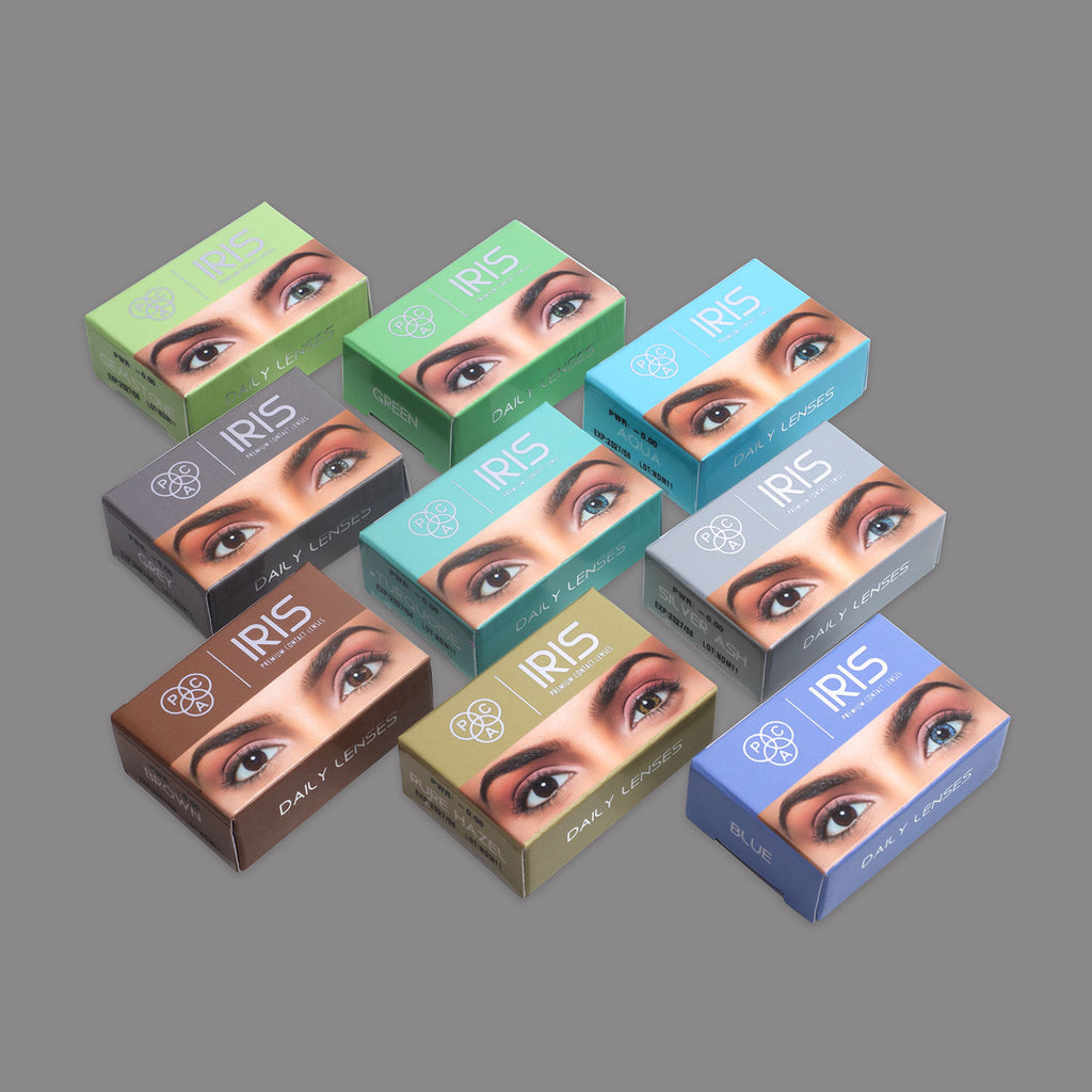 IRIS Premium Contact Lenses Pure Hazel - Comfortable Natural Looking, 1 Day Wear, Non-Irritating