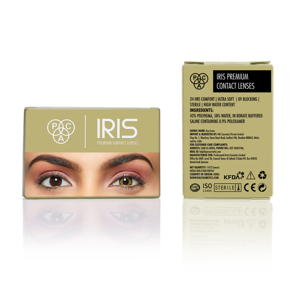 IRIS Premium Contact Lenses Pure Hazel - Comfortable Natural Looking, 1 Day Wear, Non-Irritating