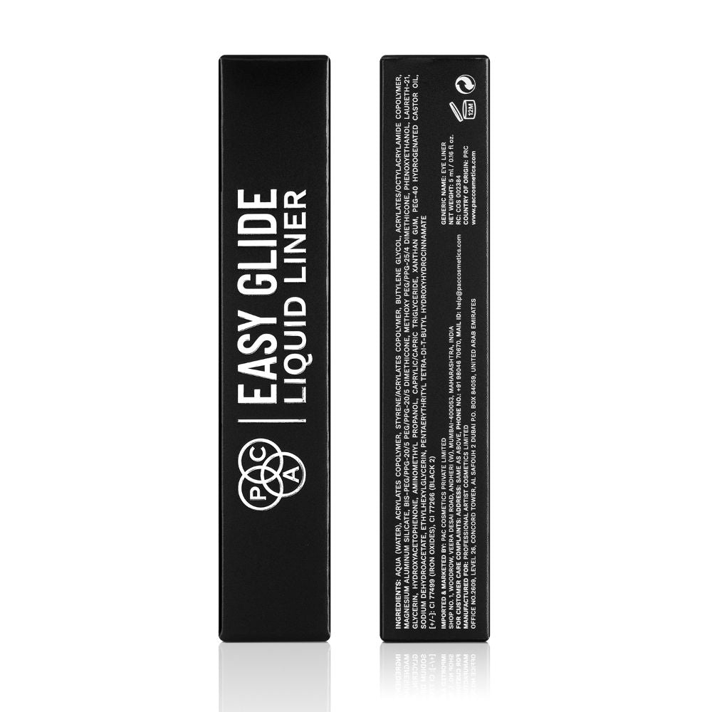 Easy Glide Liquid Liner - 24H Waterproof & Smudgeproof, Intense Matte Finish, Quick Dry Formula
