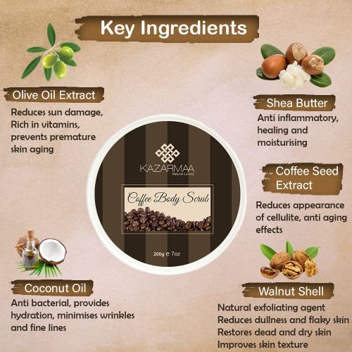 Anti-cellulite Coffee Body Scrub With Shea Butter- Removes Tan And Dead Skin