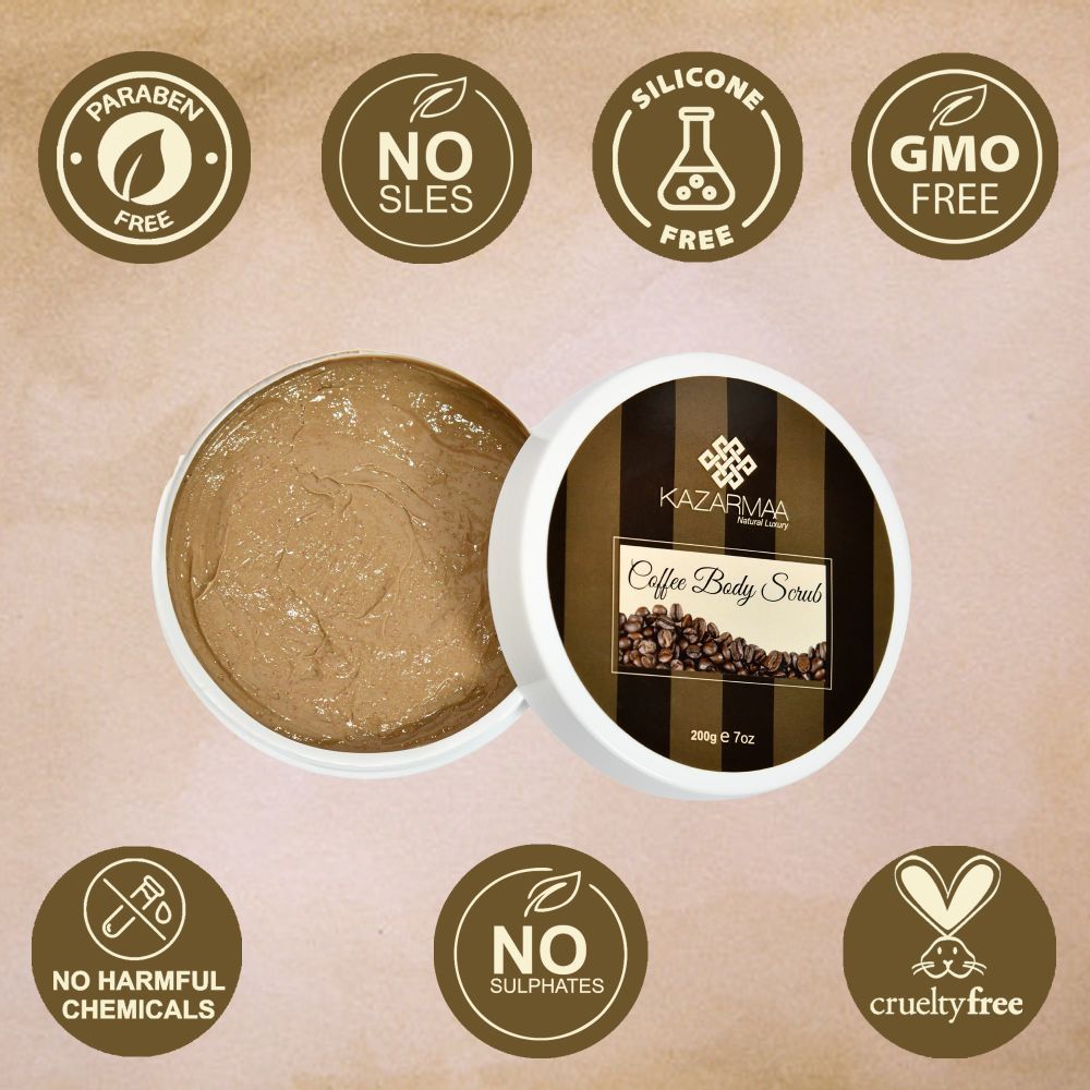 Anti-cellulite Coffee Body Scrub With Shea Butter- Removes Tan And Dead Skin
