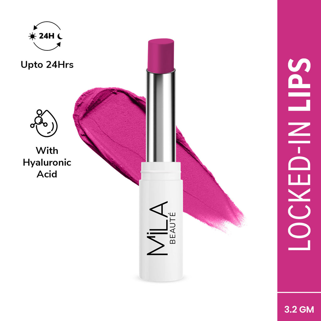 24 Hr Non-Transfer Matte Locked-In Lipstick - 11 Deep Pink