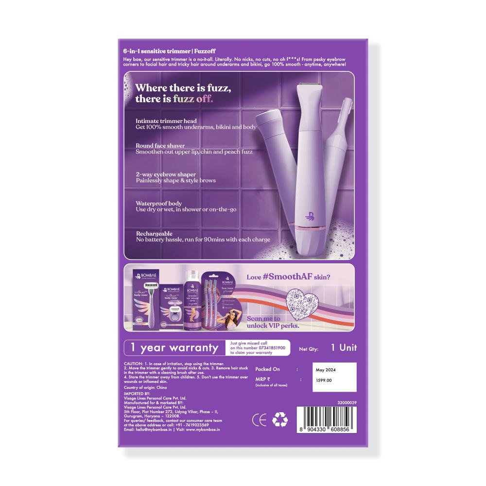 Smooth Sensitive 6-In-1 Portable Trimmer For Women