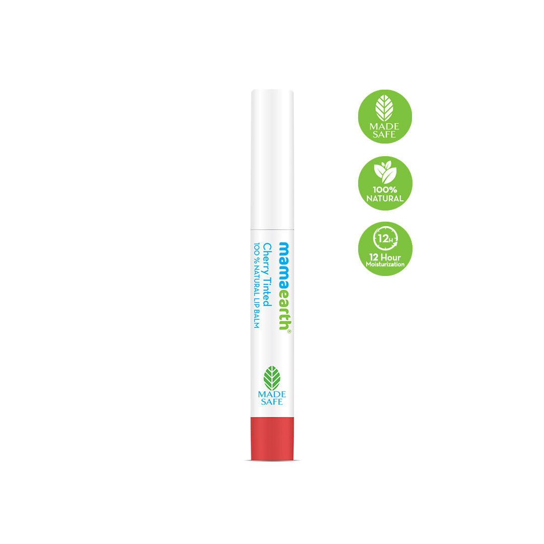 Cherry Tinted Natural Lip Balm for 12 Hour Moisturization and Naturally Red Lips