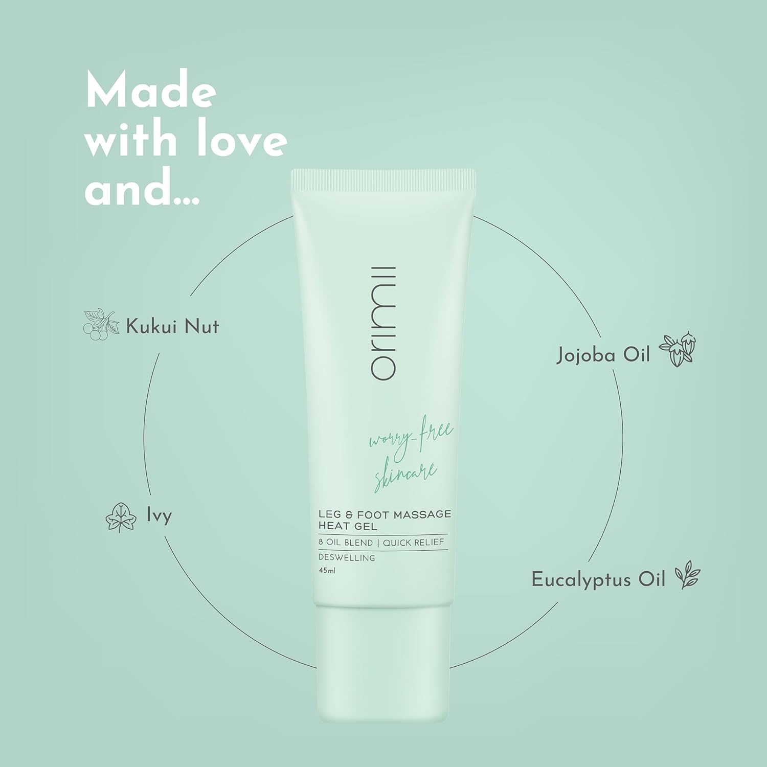 Leg & Foot Massage Heat Gel For Pain Relief With Natural Oils - Pregnancy Safe