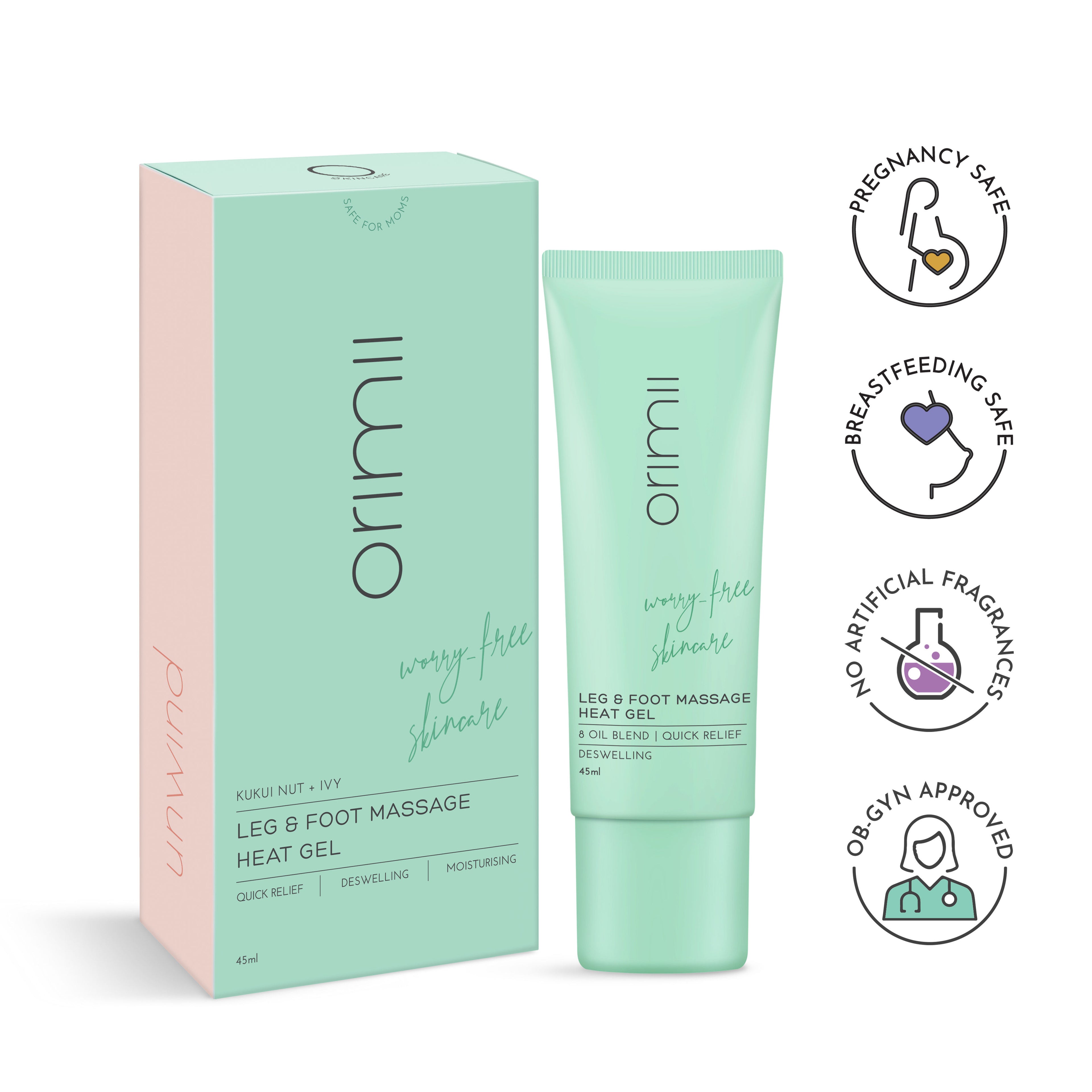 Leg & Foot Massage Heat Gel For Pain Relief With Natural Oils - Pregnancy Safe