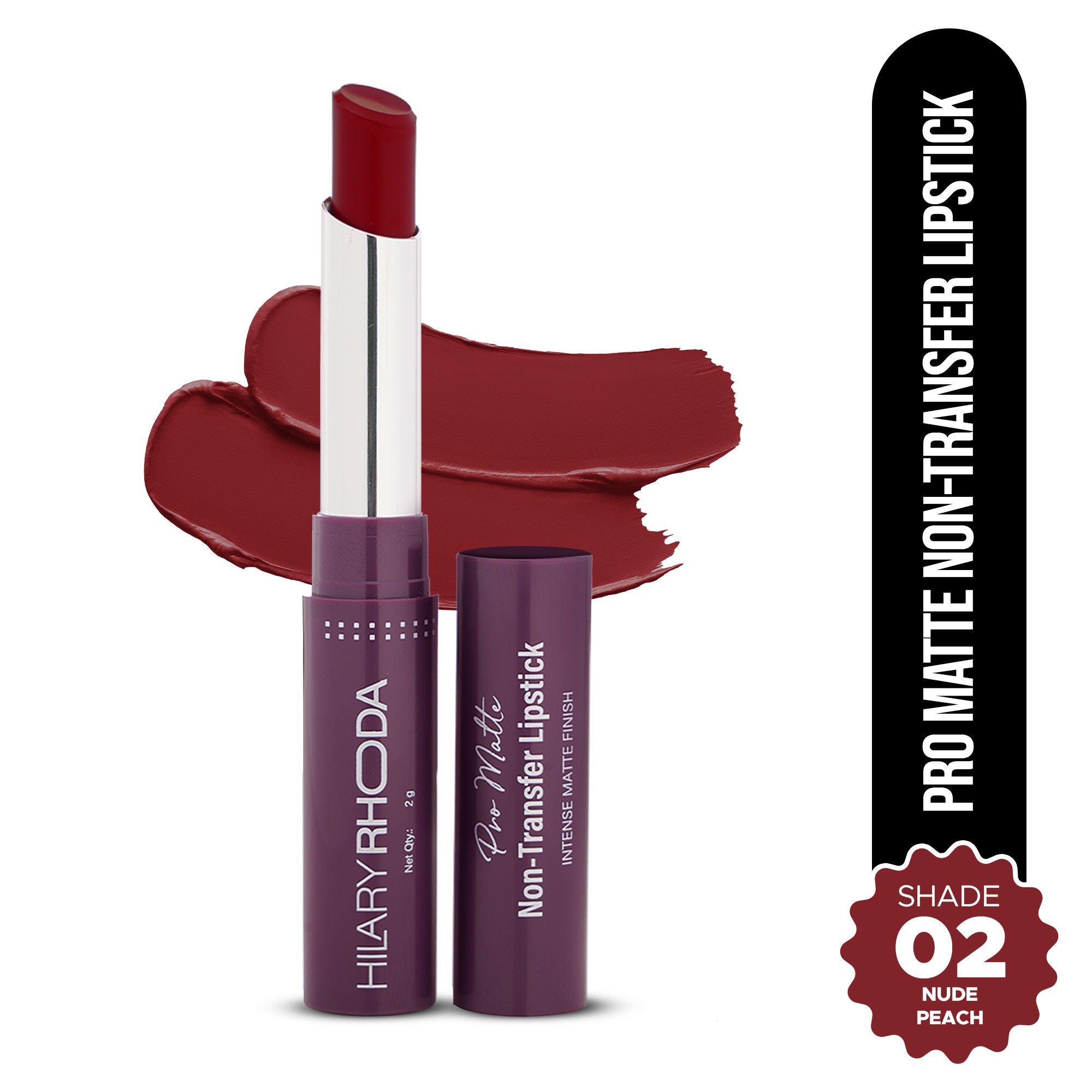 Pro Matte Non-Transfer Waterproof Lipstick - Nude Peach 02