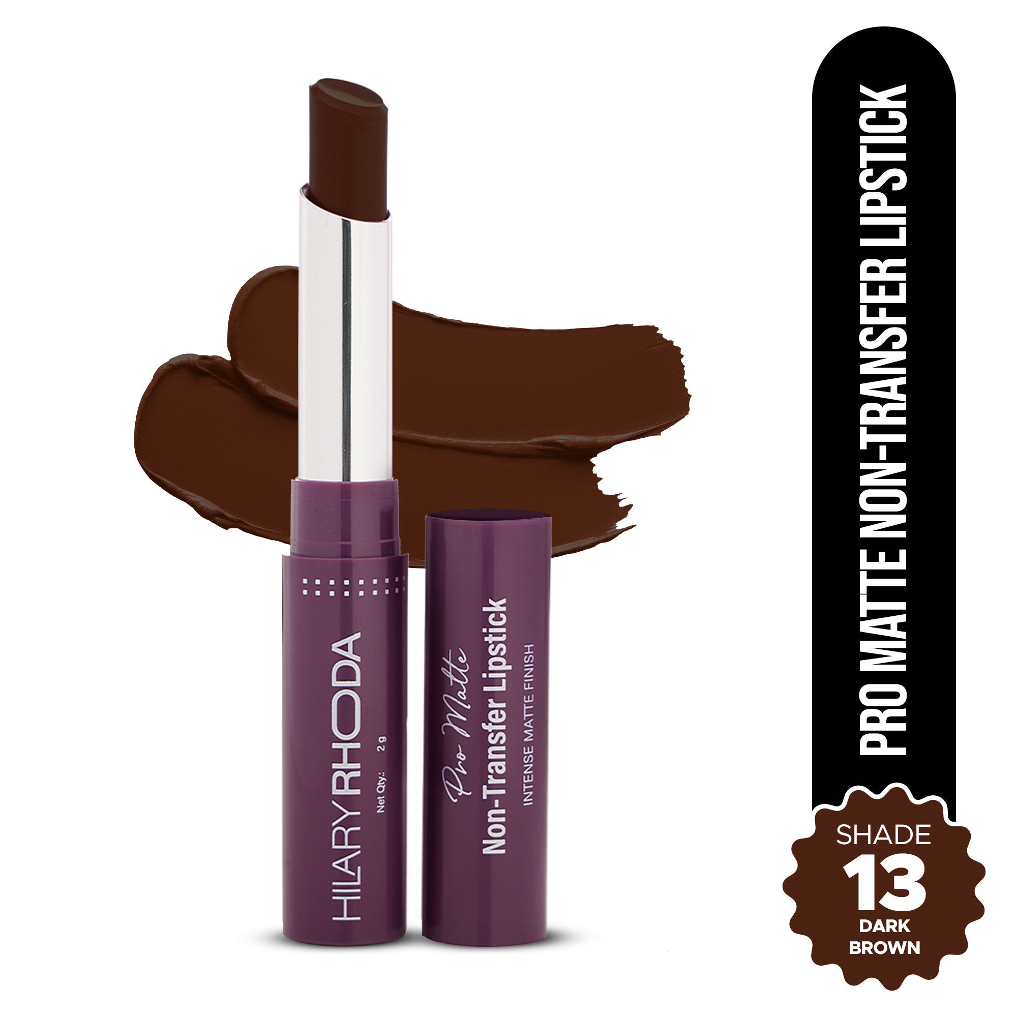 Pro Matte Non-Transfer Waterproof Lipstick - Dark Brown 13
