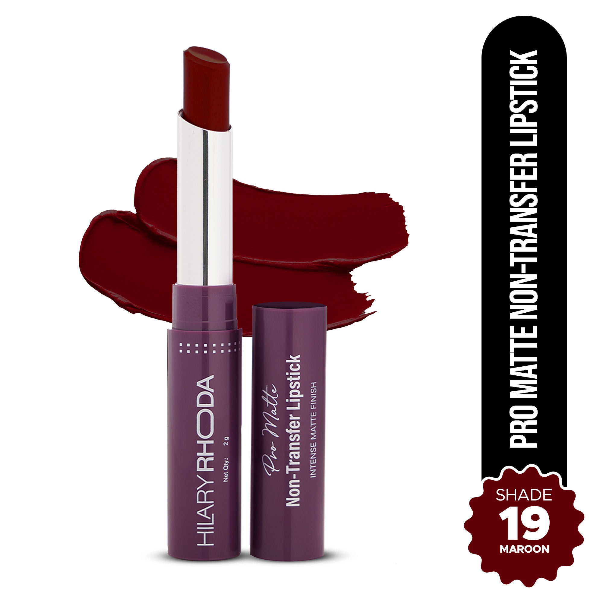 Pro Matte Non-Transfer Waterproof Lipstick - Maroon 19