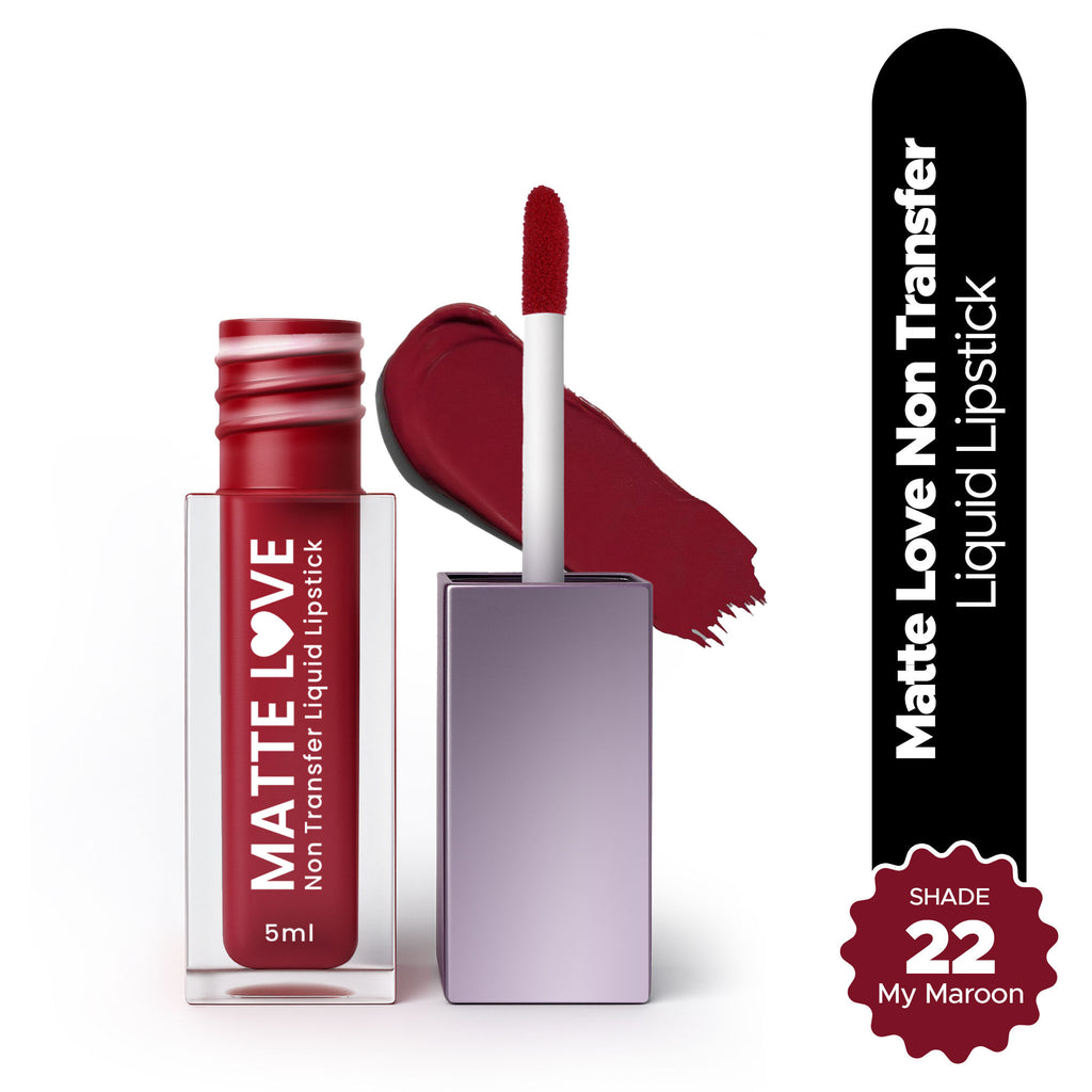 Matte Love Non Transfer Liquid Lipstick - My Maroon 22