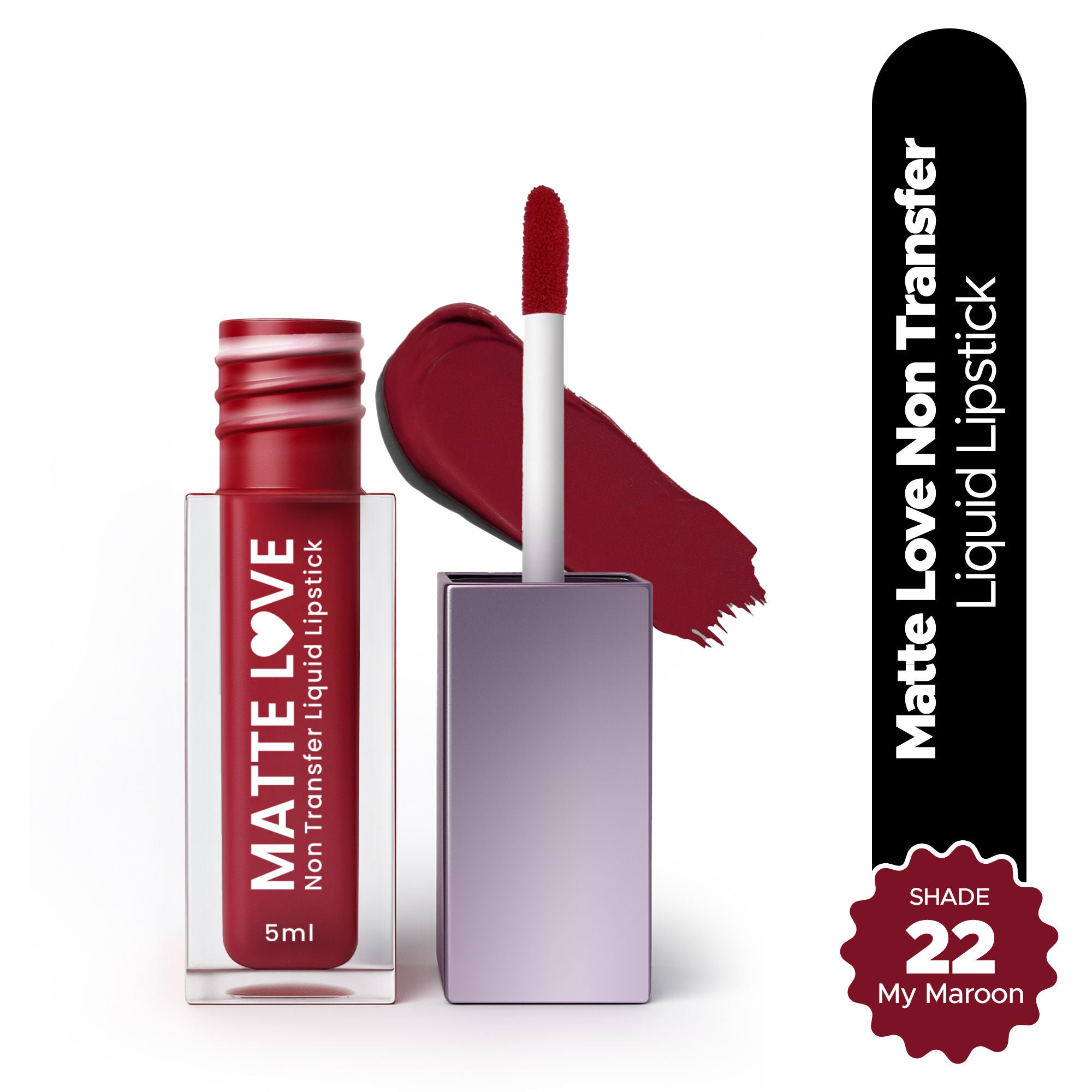 Matte Love Non Transfer Liquid Lipstick - My Maroon 22