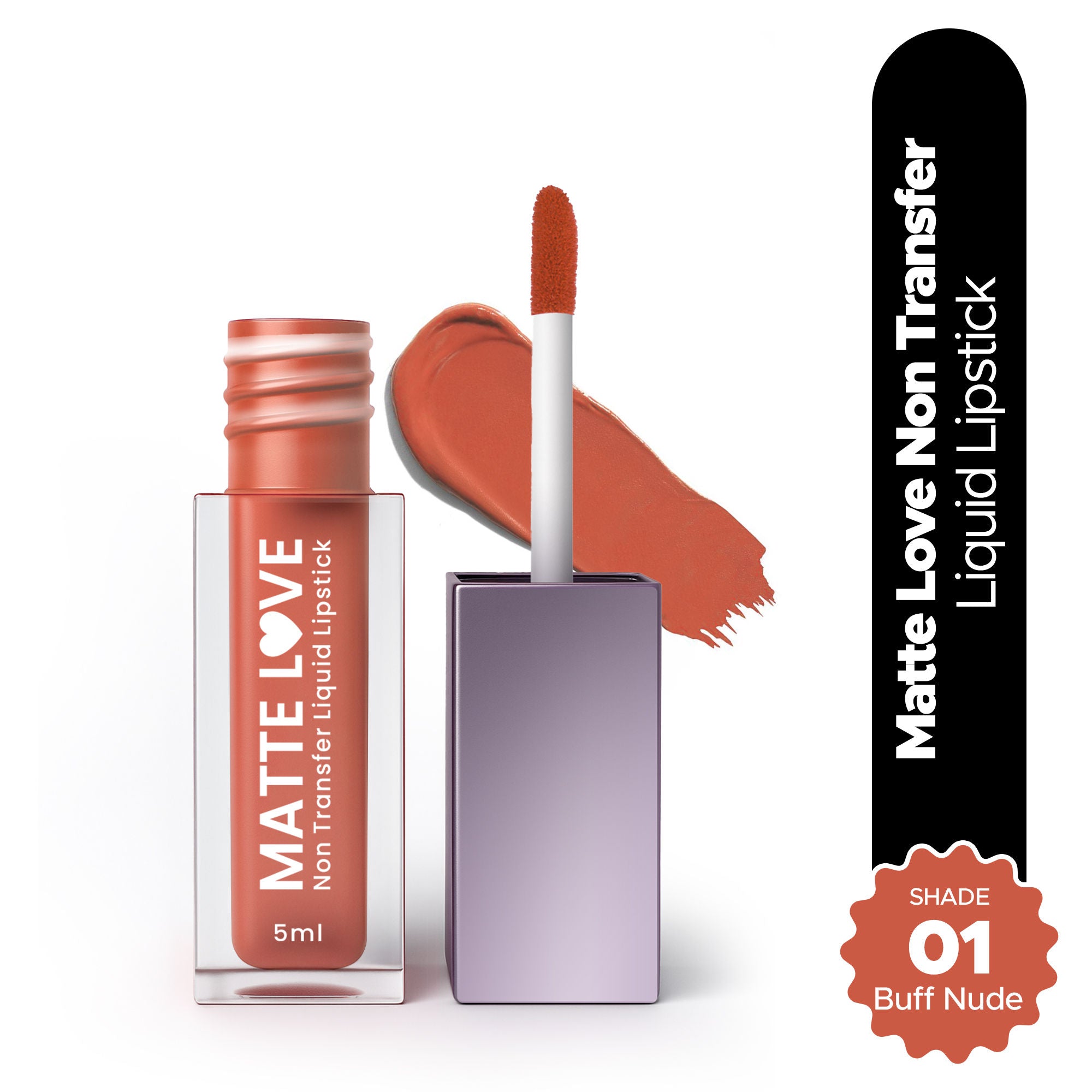Matte Love Non Transfer Liquid Lipstick - Buff Nude 01
