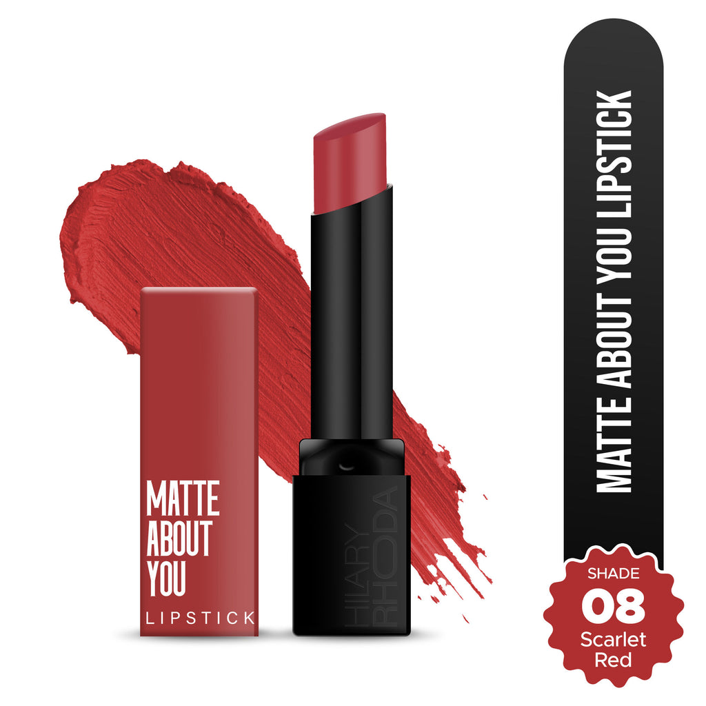 Matte About You Lipstick - Scarlet Red 08