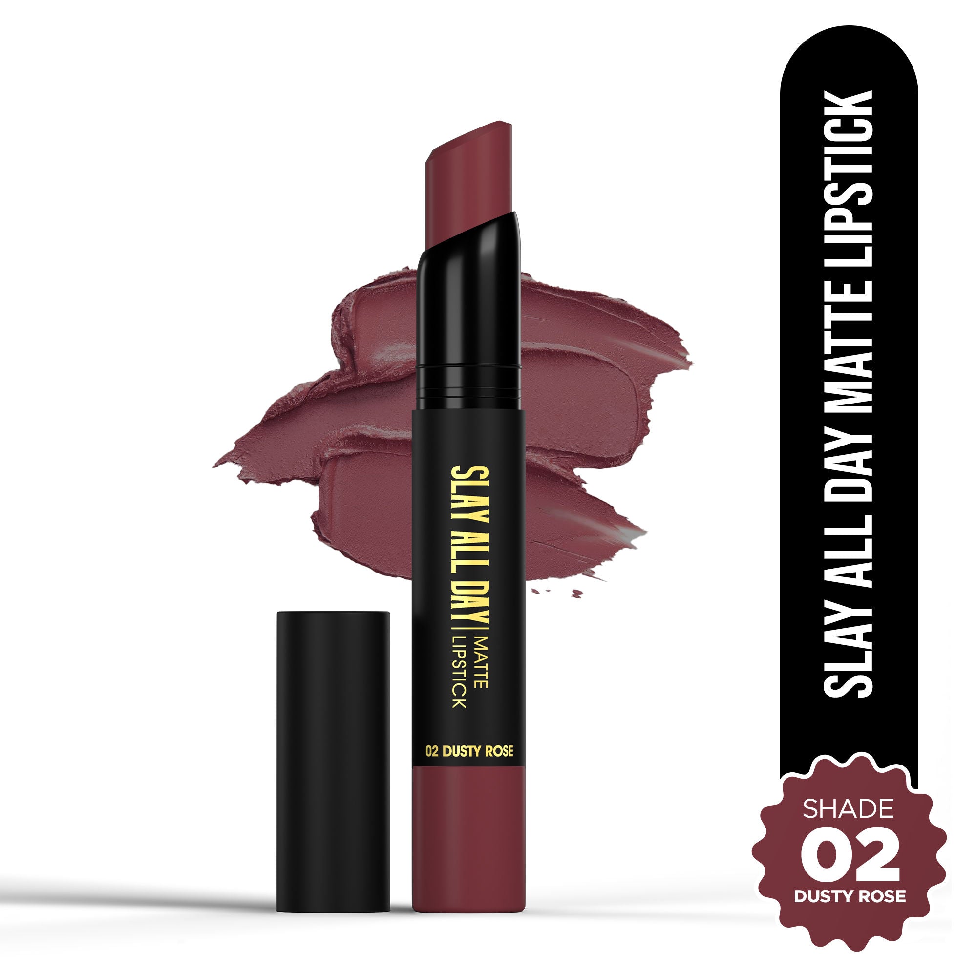 Slay All Day Matte Lipstick - Dusty Rose 02
