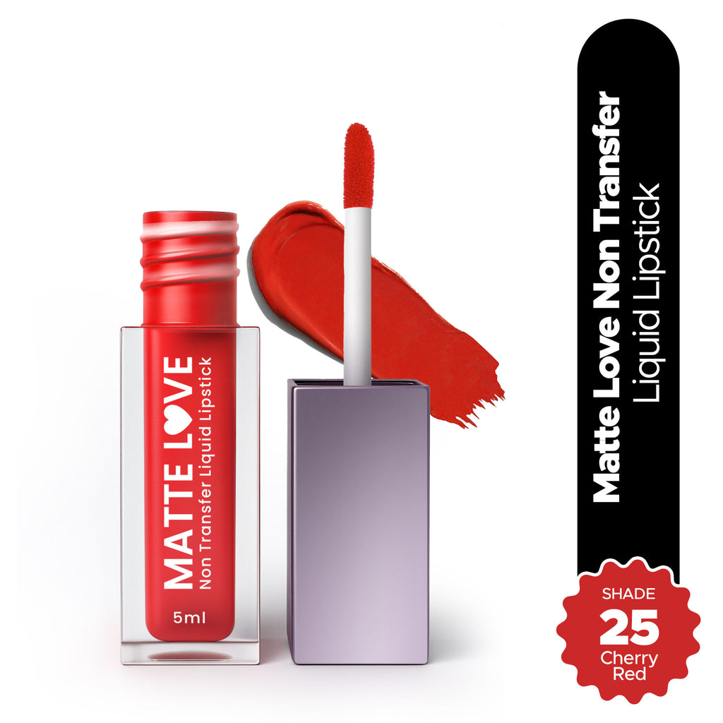 Matte Love Non Transfer Liquid Lipstick - Cherry Red 25