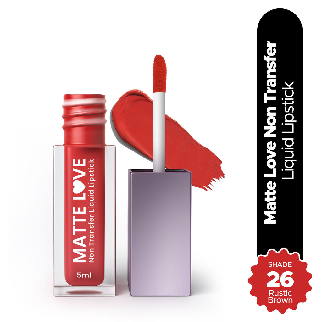 Matte Love Non Transfer Liquid Lipstick - Rustic Brown 26