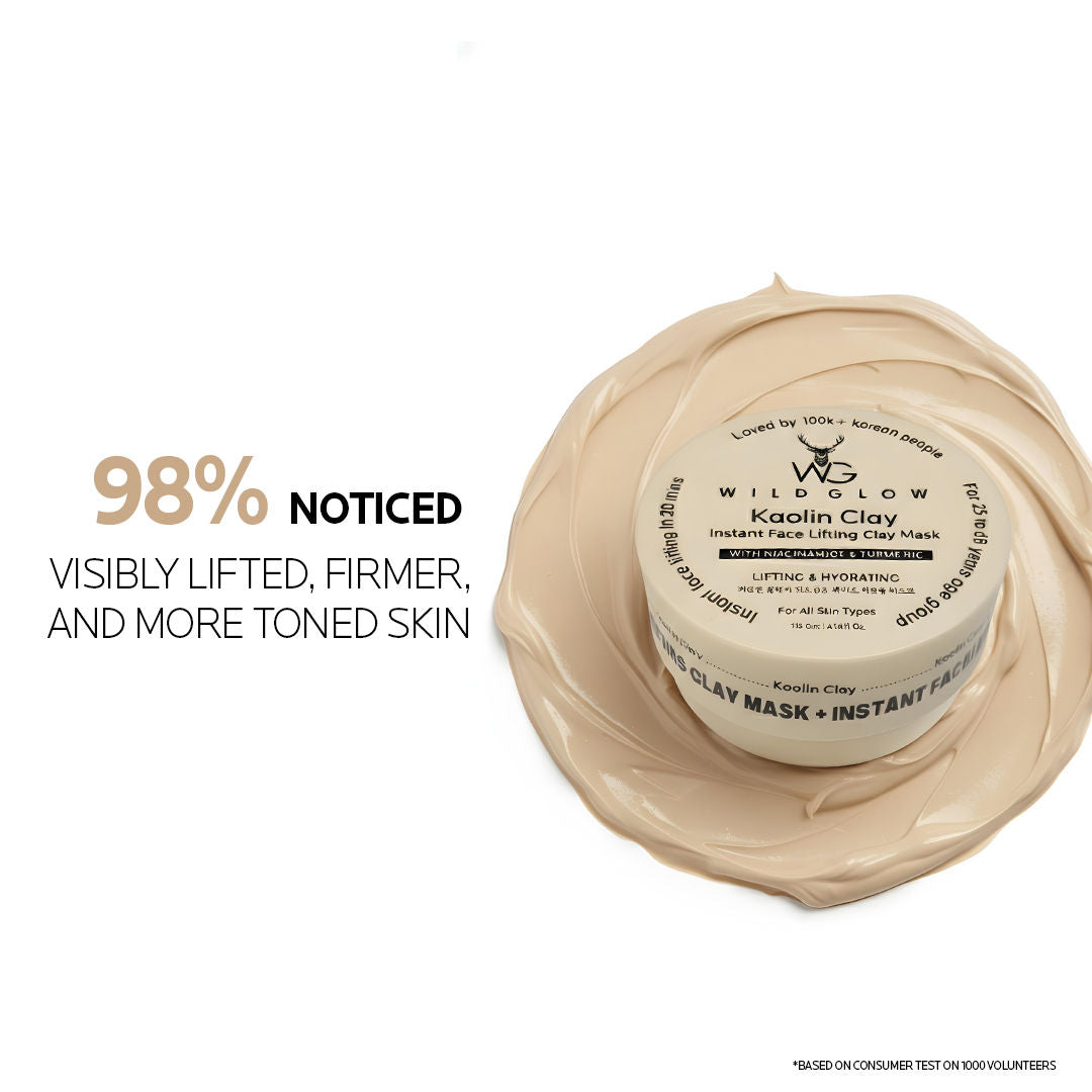 Instant Facelifting Clay Mask With Niacinamide, Turmeric & Vitamin B3