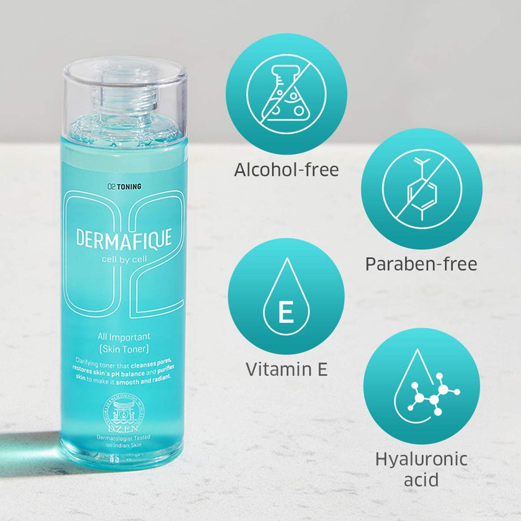 All Important Alcohol Free Skin Toner With Vitamin E & Hyaluronic Acid, Sles Free