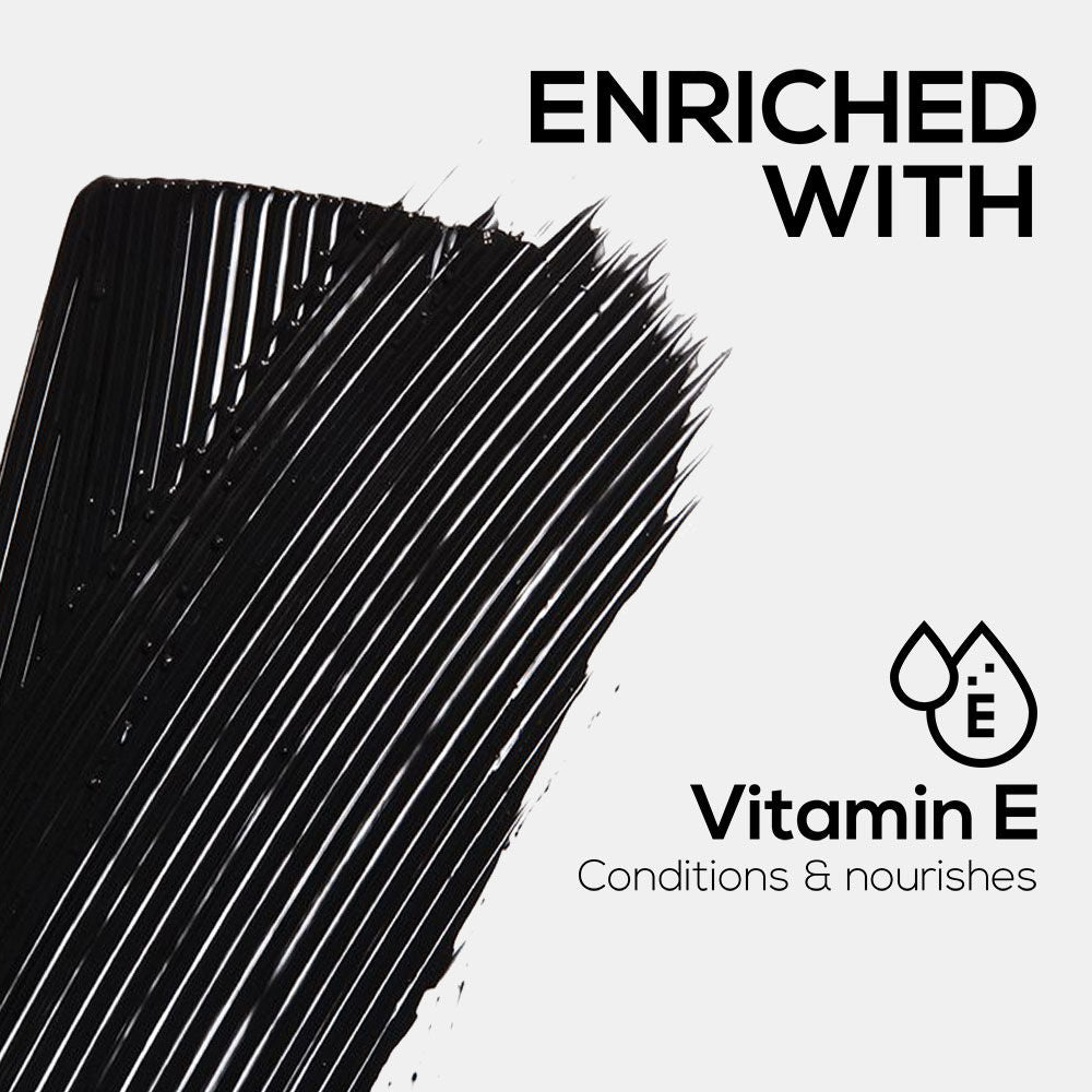 RENEE Midnight Mascara, Darkest Black, Clump - Free & Long-Lasting, Volumizes, Lengthens & Nourishes