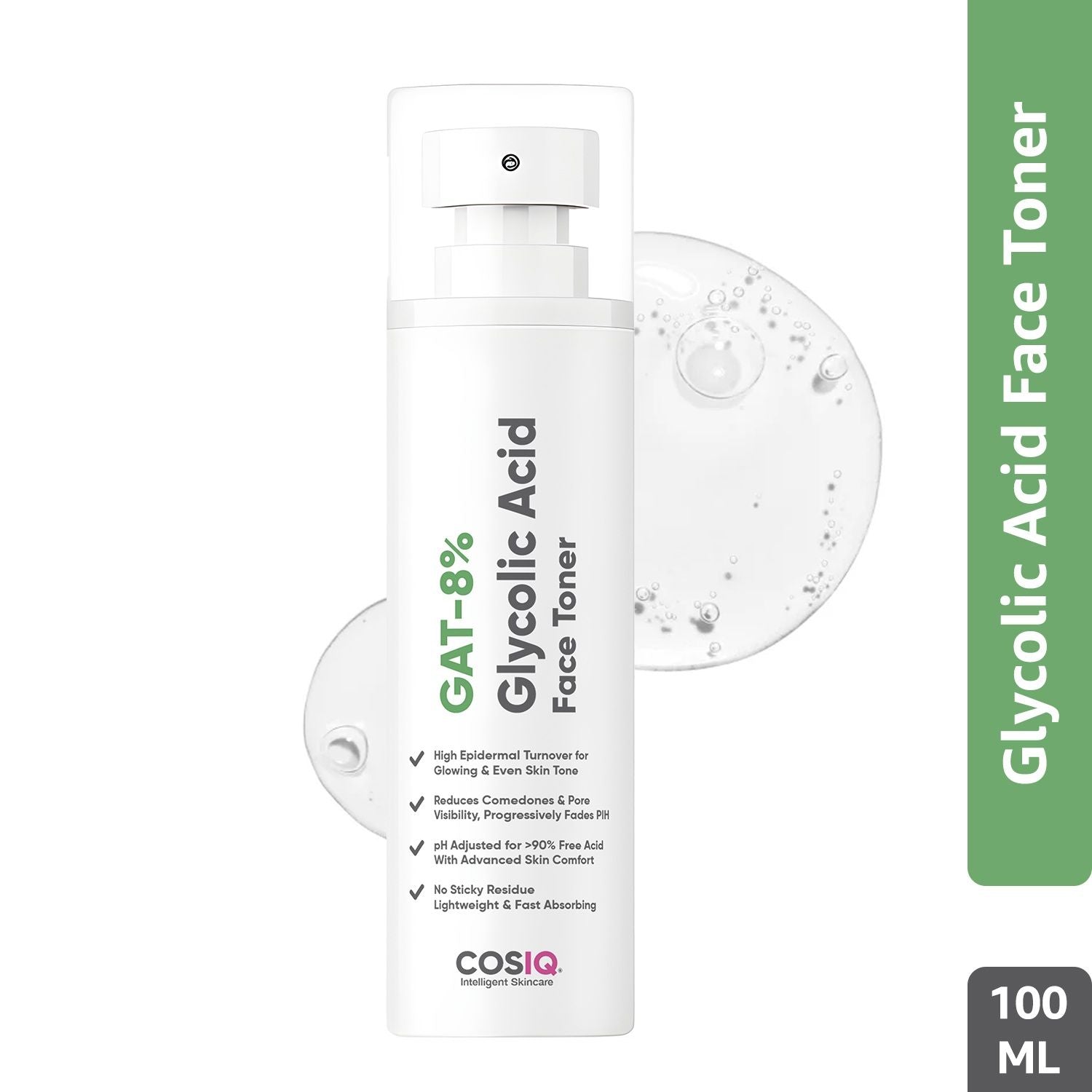 Gat-8% Glycolic Acid Face Toner for Exfoliates, Glowing & Even Skin Tone All Skin Types