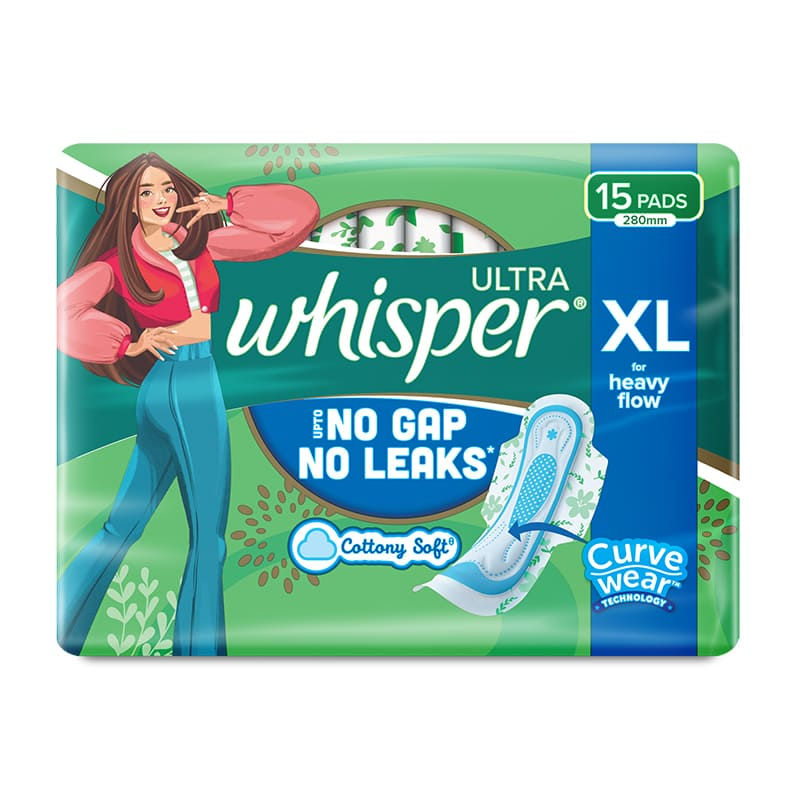 Ultra Upto No Gap No Leaks Sanitary Pads For Heavy Flow Protection - 15 pads